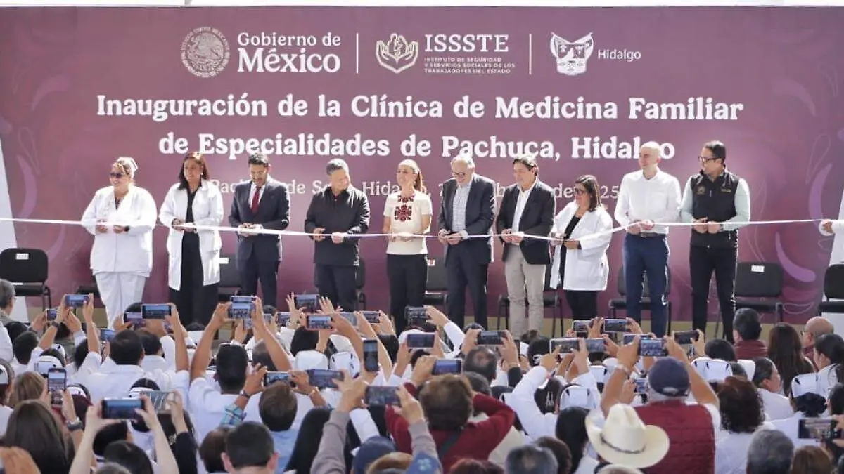 Sheinbaum inaugura ISSSTE en Pachuca